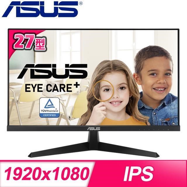 ASUS 華碩 VY279HE 27吋 IPS 低藍光不閃屏 抗菌護眼螢幕