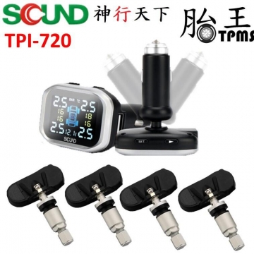 【胎王SQUND 安全槌胎壓偵測器】可轉頭 槌子 胎內式 2.1A USB 胎溫胎壓同顯 TPMSTPI-720