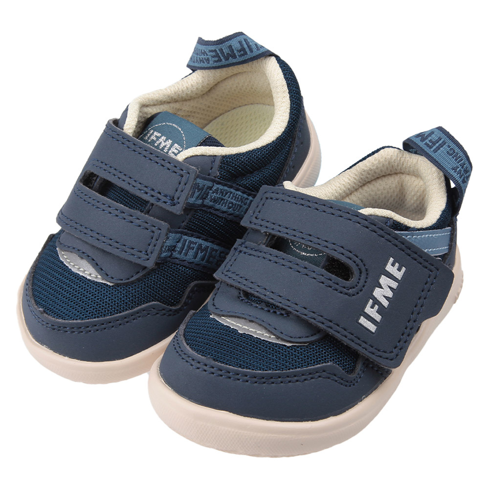 《布布童鞋》日本IFME復古軍藍寶寶機能學步鞋(12~14.5公分) [ P3N312B