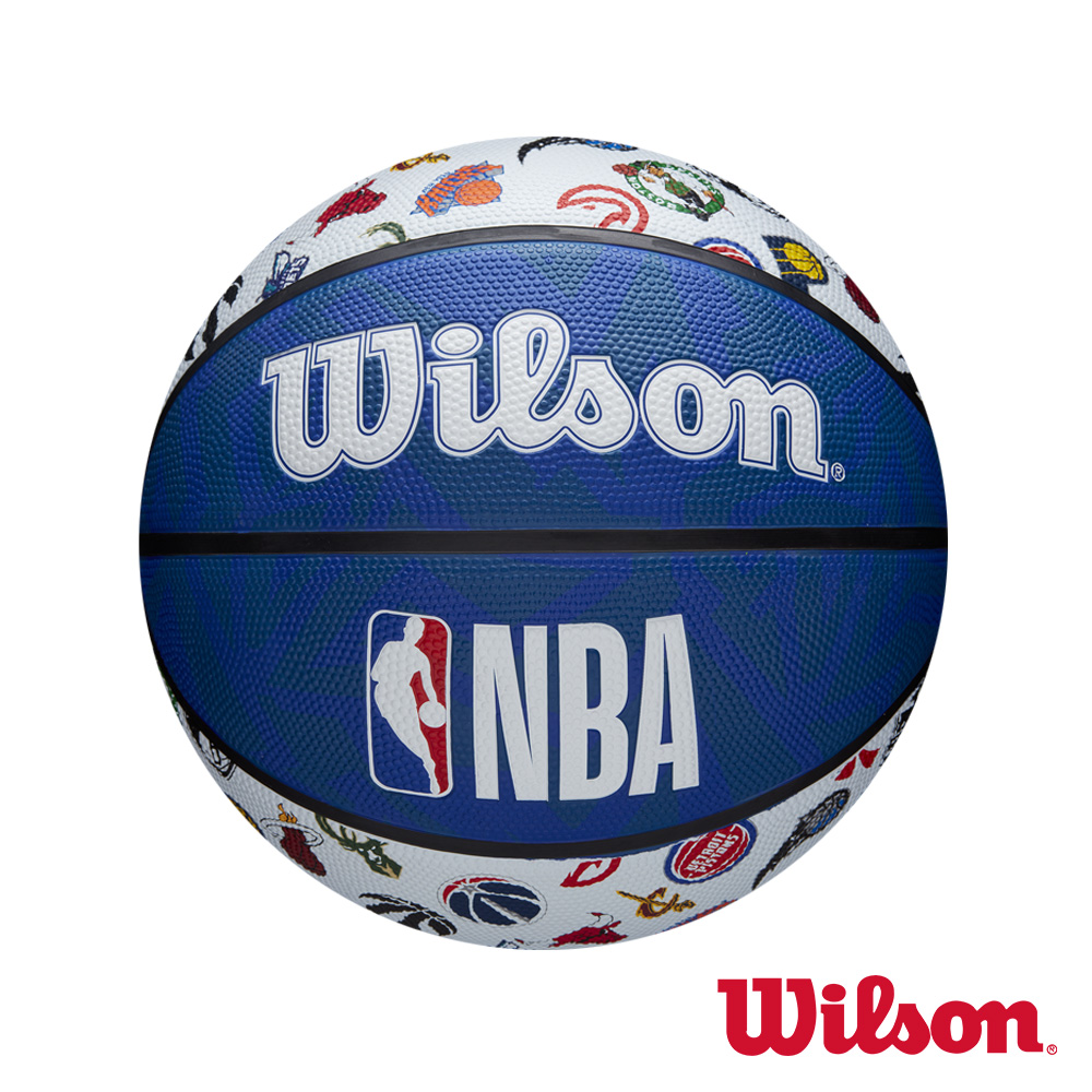 WILSON NBA ALL TEAM 隊徽球 白 橡膠 籃球 7號