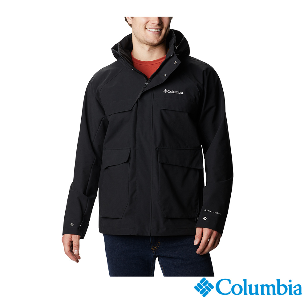 Columbia 哥倫比亞 男款-Omni-TECH™ 防水外套-黑色 UWE13510BK