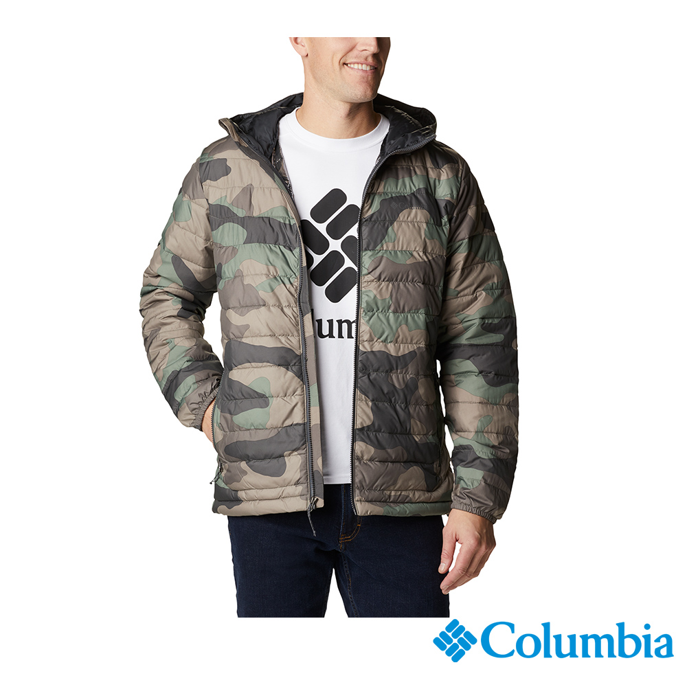 Columbia哥倫比亞 男款-保暖連帽外套-迷彩 UWE11510NC