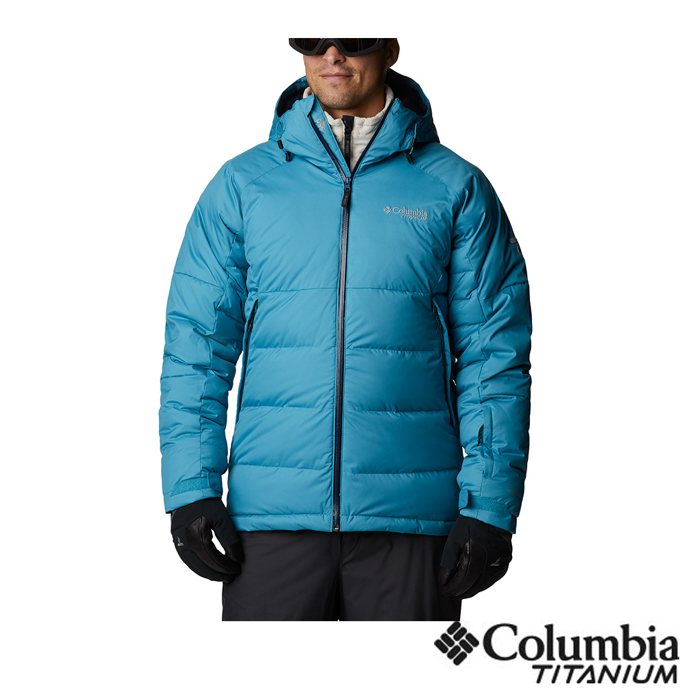 Columbia 哥倫比亞 男款 - Roaring Fork™ OT防水蓄熱羽絨外套-湖水藍 UWE22260AQ-HF