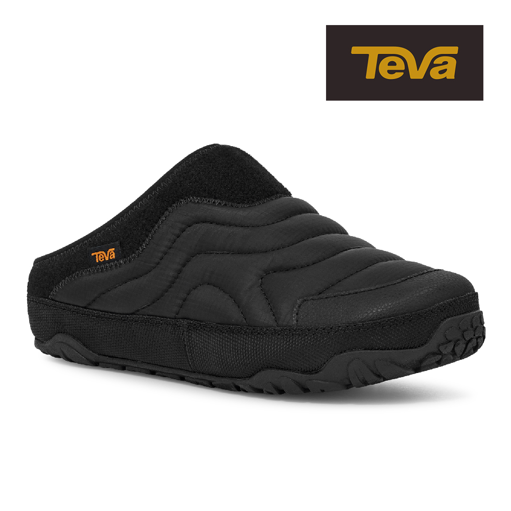 【TEVA】原廠貨 男/女/中性 ReEmber Terrain 防潑水菠蘿麵包鞋/穆勒鞋/休閒鞋/懶人鞋(黑色)