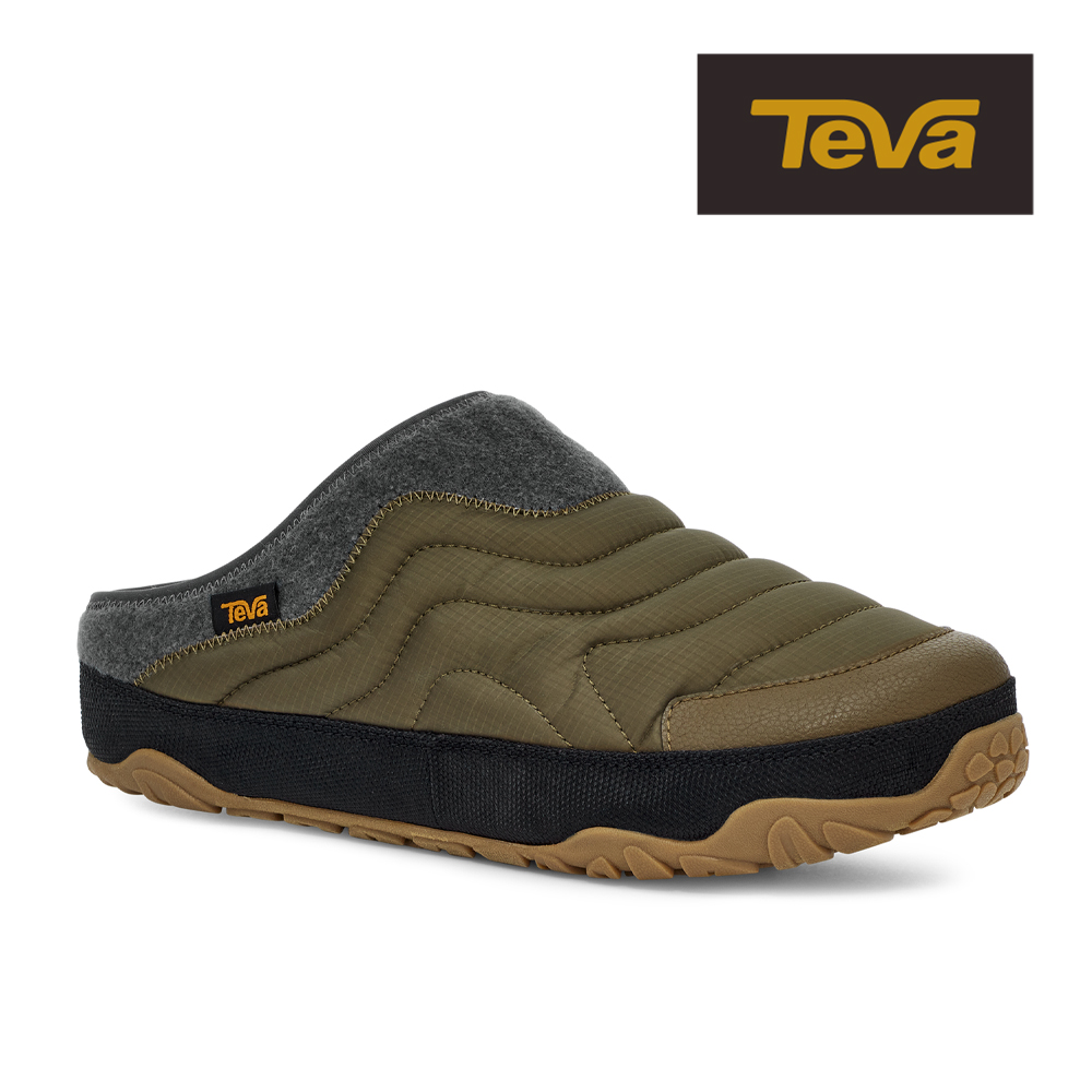 【TEVA】原廠貨 男/女/中性 ReEmber Terrain 防潑水菠蘿麵包鞋/穆勒鞋/休閒鞋/懶人鞋(深橄欖)