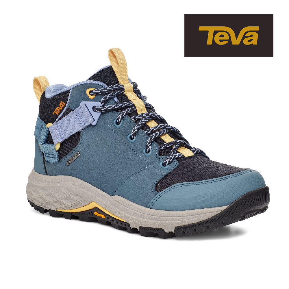 【TEVA】女登山鞋 高筒防水黃金大底 寬楦登山鞋/健行鞋 Grandview GTX 原廠 (幻像藍-TV1106832BLMI)