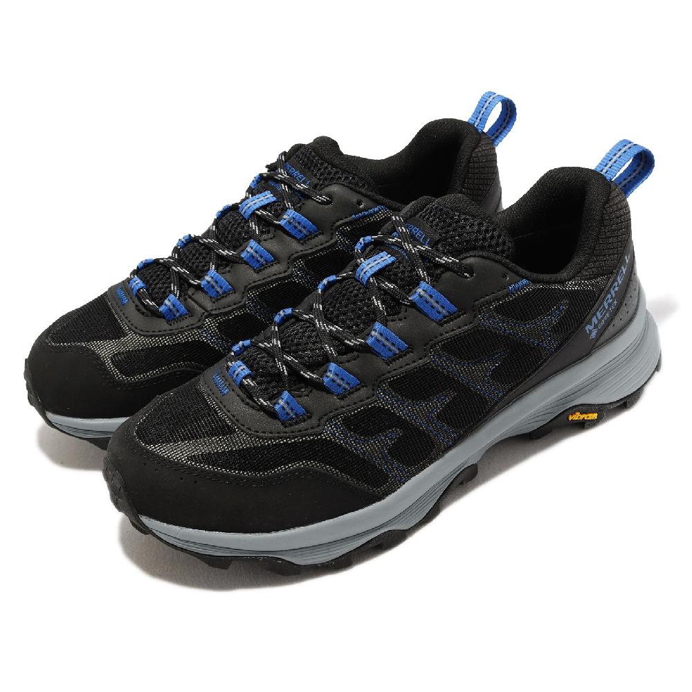 Merrell 戶外鞋 Moab Speed XTR GTX 男鞋 黑藍 防水 襪套 塑膠再生材質 黃金大底 登山鞋 ML067091