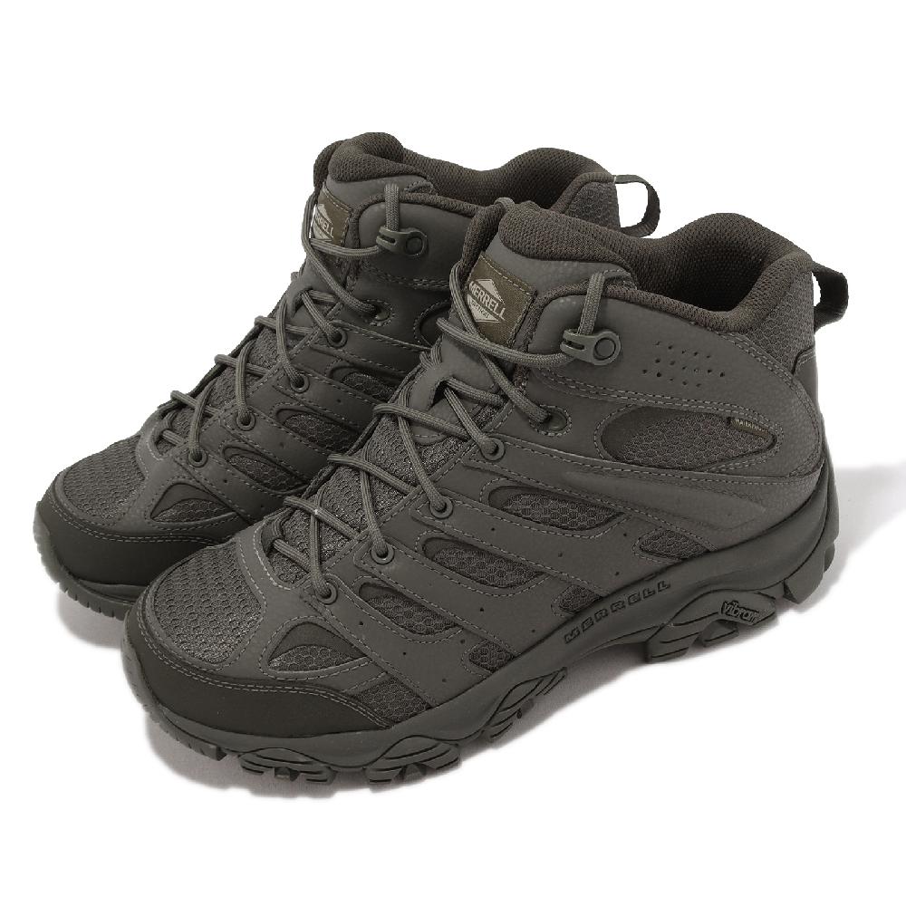 Merrell 邁樂 戰術靴 Moab 3 Mid Tactical WP 男鞋 綠 防水 中筒 Vibram 越野 登山 ML004113