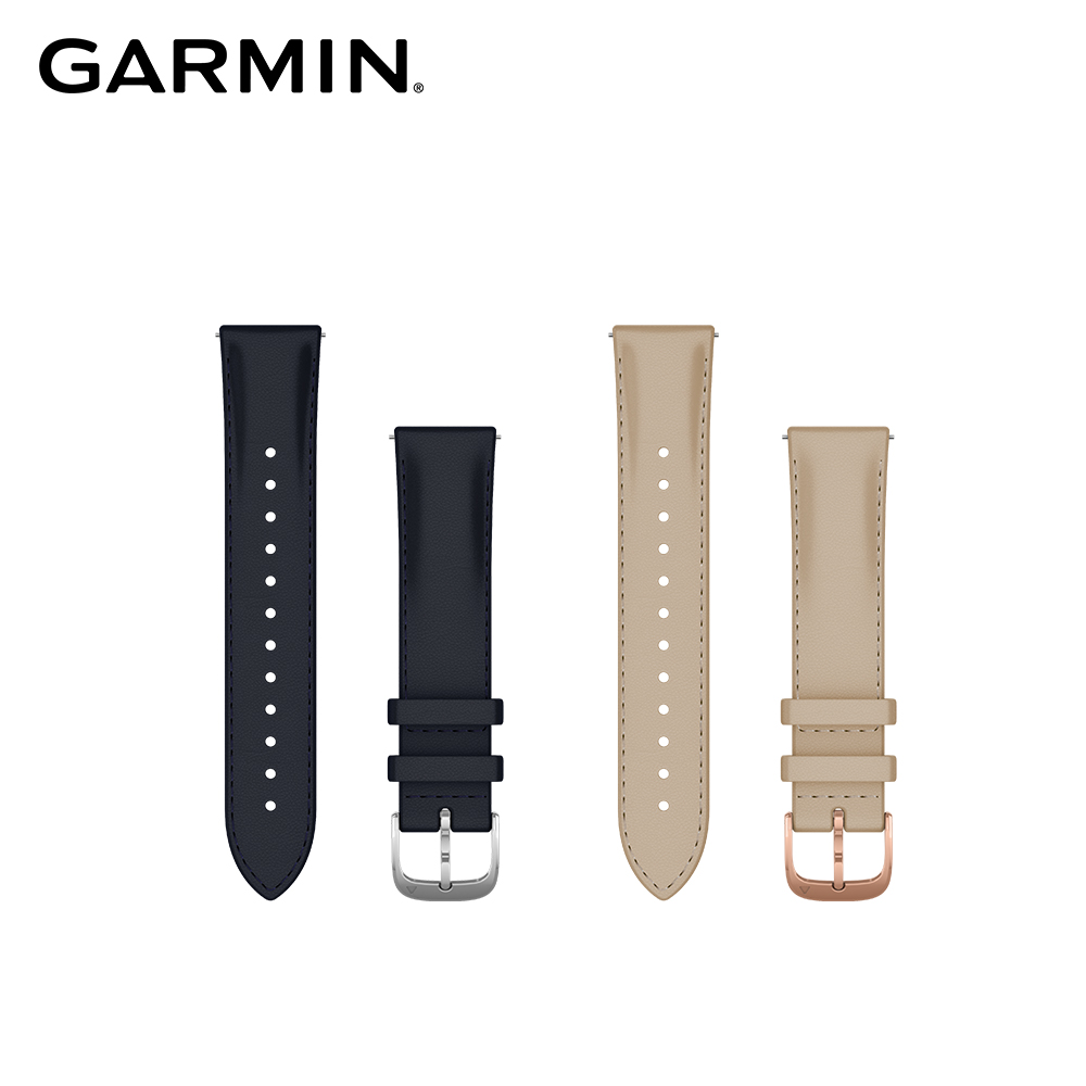 GARMIN Quick Release 20 mm vivomove Luxe 皮革錶帶