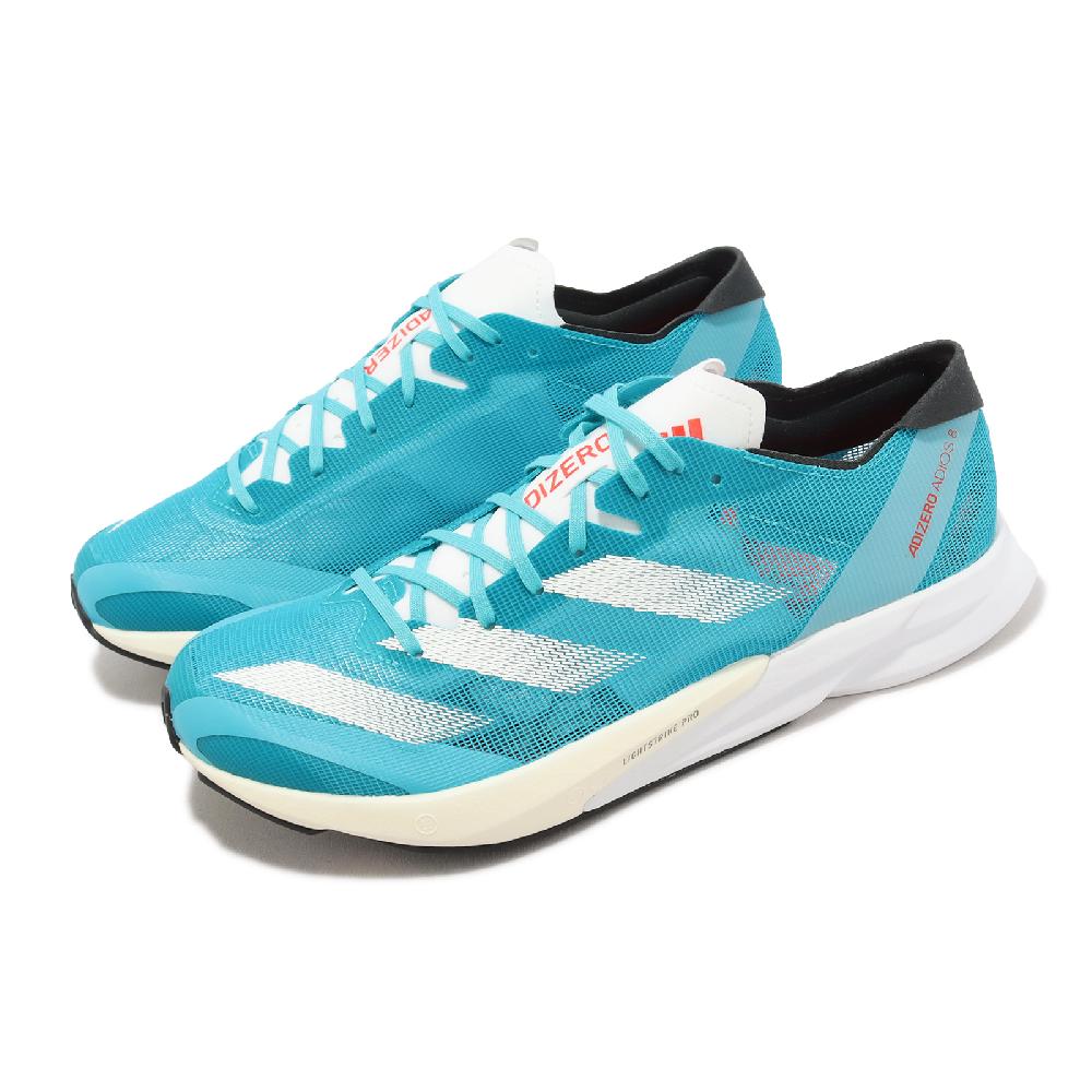 adidas 愛迪達 競速跑鞋 Adizero Adios 8 M 男鞋 藍 白 緩震 馬牌輪胎底 運動鞋 HP9721