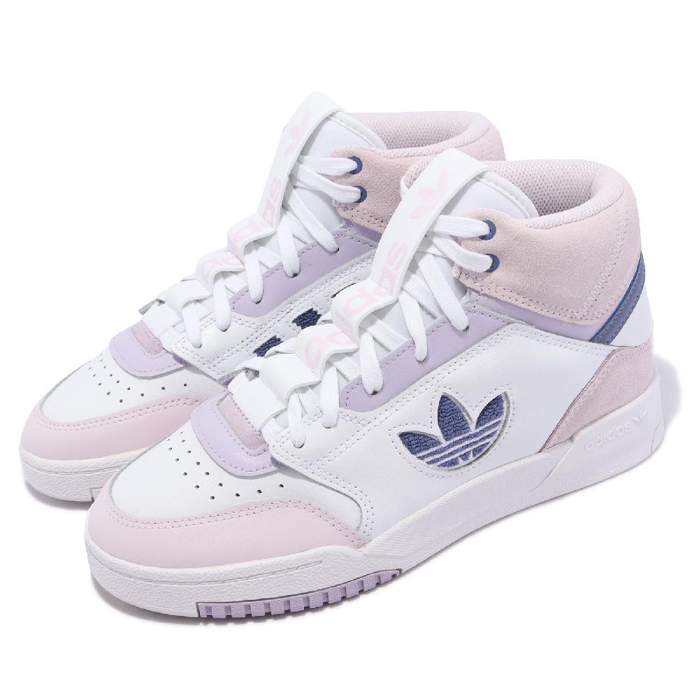 adidas 愛迪達 休閒鞋 Drop Step XL W 女鞋 粉紅 藍莓紫 麂皮 高筒 三葉草 FZ5722