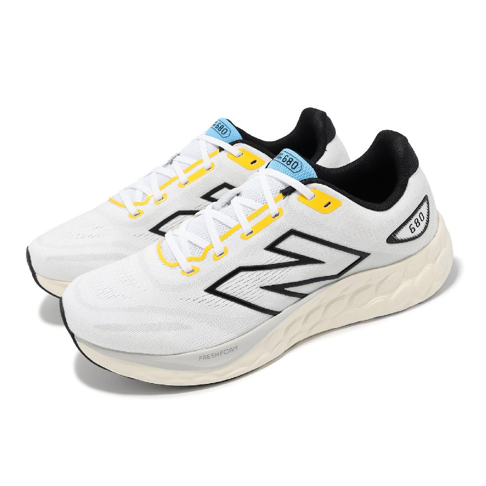 New Balance 紐巴倫 慢跑鞋 Fresh Foam 680 V8 2E 男鞋 寬楦 白 黑 針織 緩衝 運動鞋 NB M680LW82E