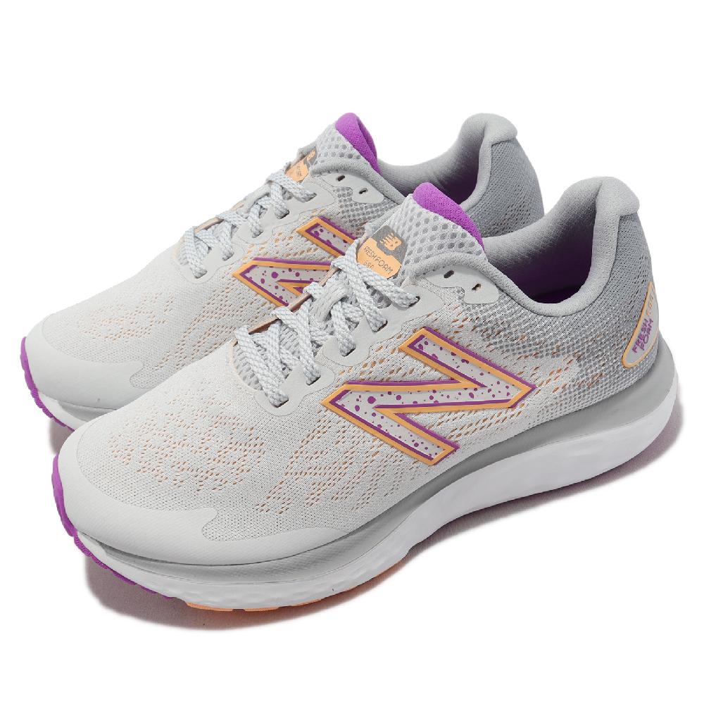 New Balance 紐巴倫 慢跑鞋 Fresh Foam 680 V7 D 寬楦 女鞋 灰 紫 橘 反光 運動鞋 NB W680GN7D