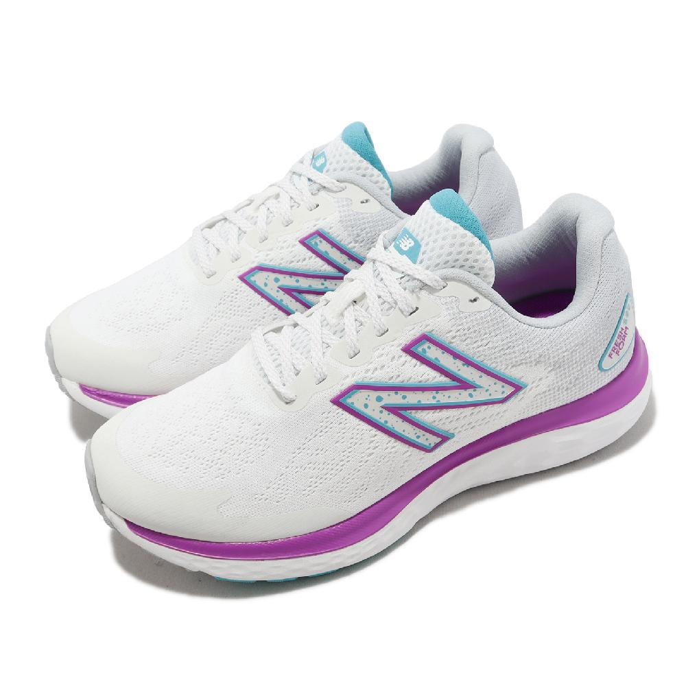 New Balance 紐巴倫 慢跑鞋 W680 V7 D 寬楦 女鞋 白 紫 反光 緩震 路跑 運動鞋 NB W680WN7D
