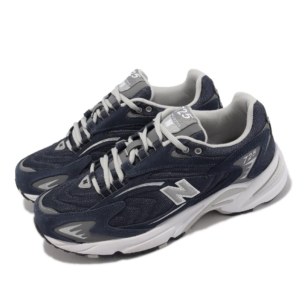 New Balance 休閒鞋 725 V1 男鞋 女鞋 海軍藍 銀 老爹鞋 麂皮 復古 NB IU 李知恩 紐巴倫 ML725QD