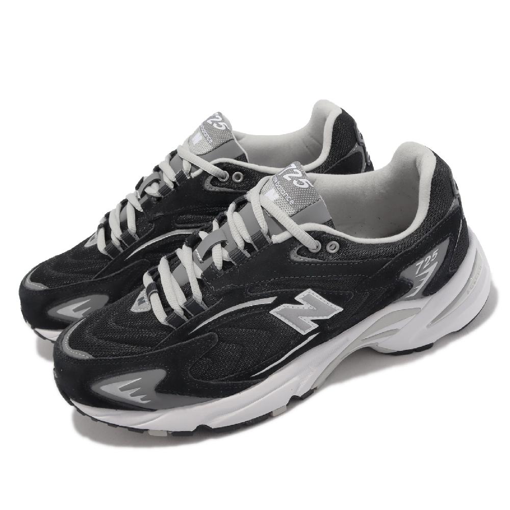 New Balance 休閒鞋 725 V1 男鞋 女鞋 黑 銀 老爹鞋 麂皮 復古 NB IU 李知恩 紐巴倫 ML725RD