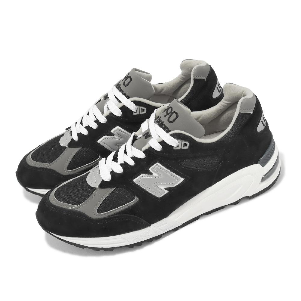 New Balance 紐巴倫 休閒鞋 990 V2 男鞋 黑 銀 麂皮 美製 反光 復古 運動鞋 NB M990BL2D