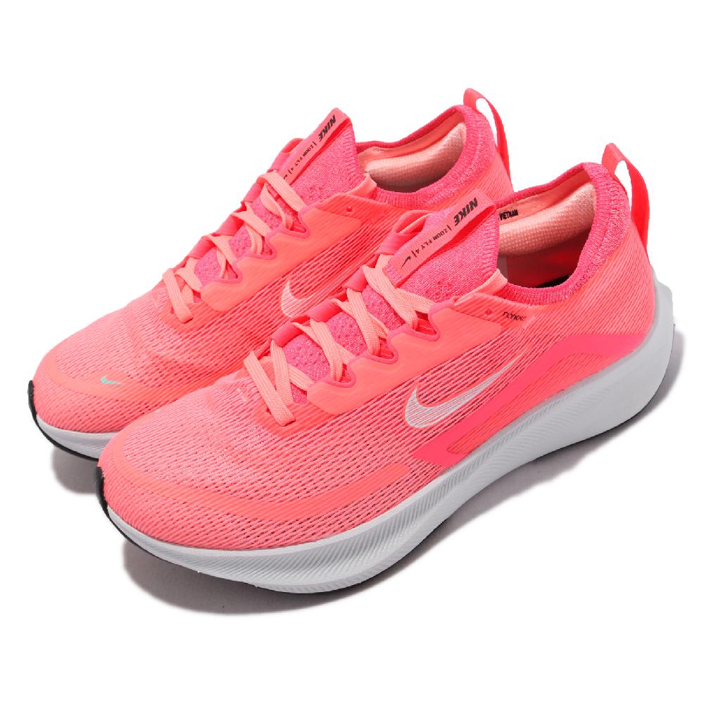 Nike 慢跑鞋 Wmns Zoom Fly 4 女鞋 桃紅 緩震 襪套式 路跑 運動鞋 CT2401-600