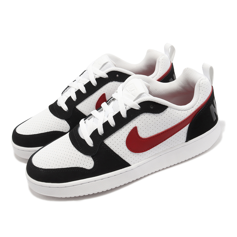 Nike 休閒鞋 Court Borough Low 白 黑 紅 基本款 低筒 男鞋 838937-102