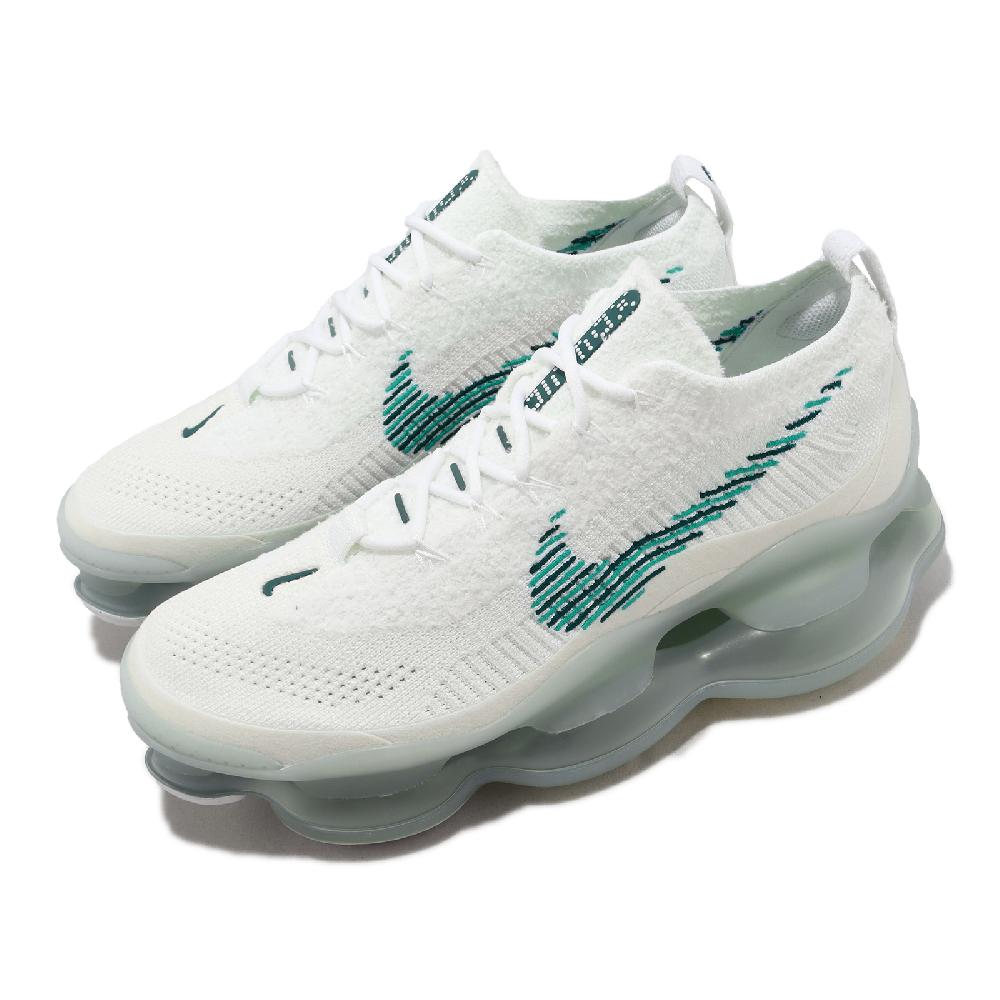 Nike 耐吉 休閒鞋 Air Max Scorpion FK 男鞋 白 藍綠 氣墊 針織鞋面 Geode Teal DJ4701-100