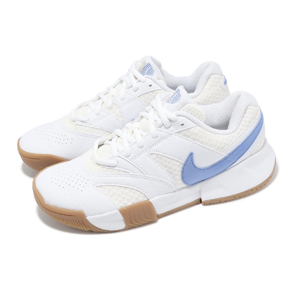 Nike 耐吉 網球鞋 Wmns Court Lite 4 女鞋 白 藍 透氣 抓地 膠底 運動鞋 FD6575-106