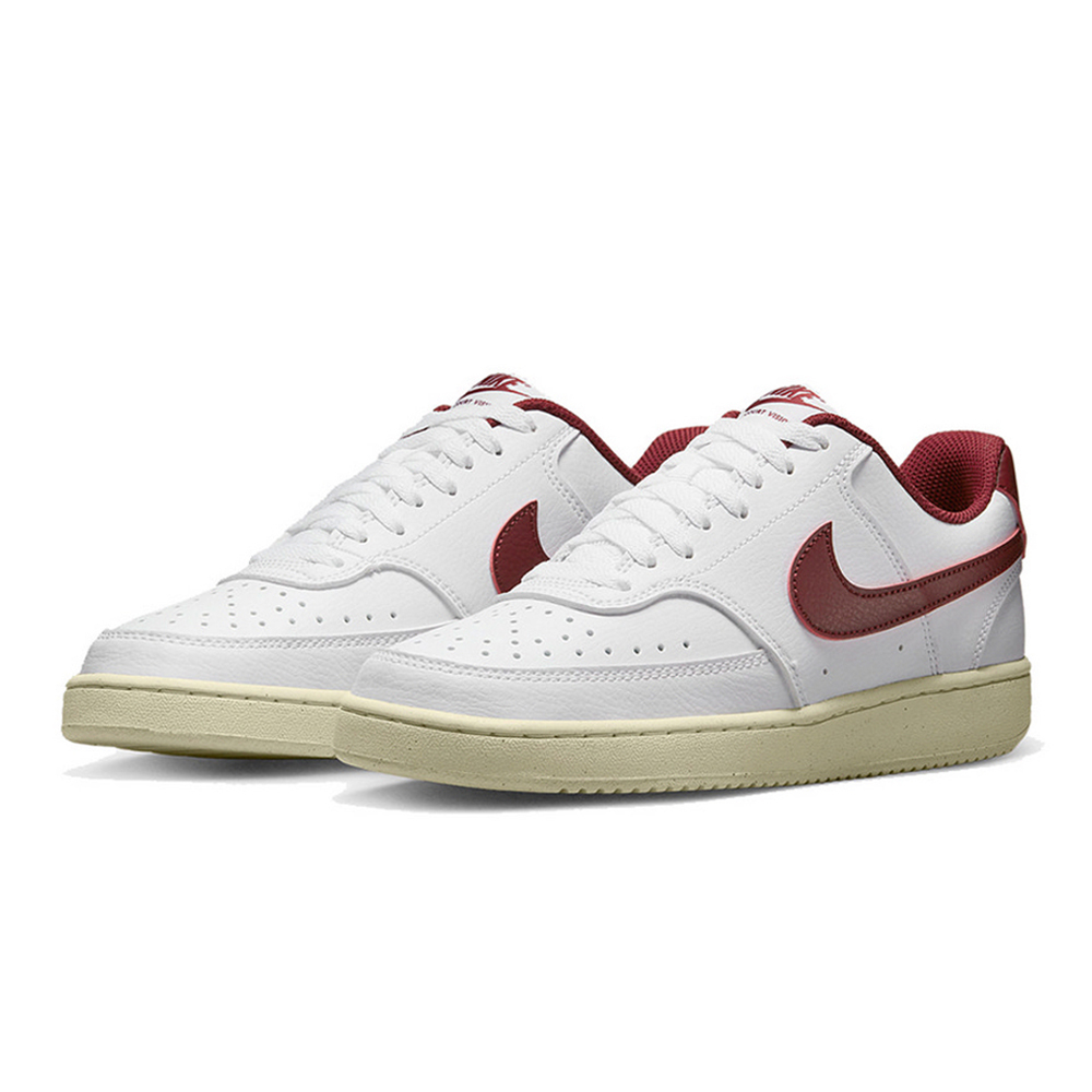 【NIKE】W NIKE COURT VISION LO NN 休閒鞋 男鞋 女鞋 酒紅白-DH3158106