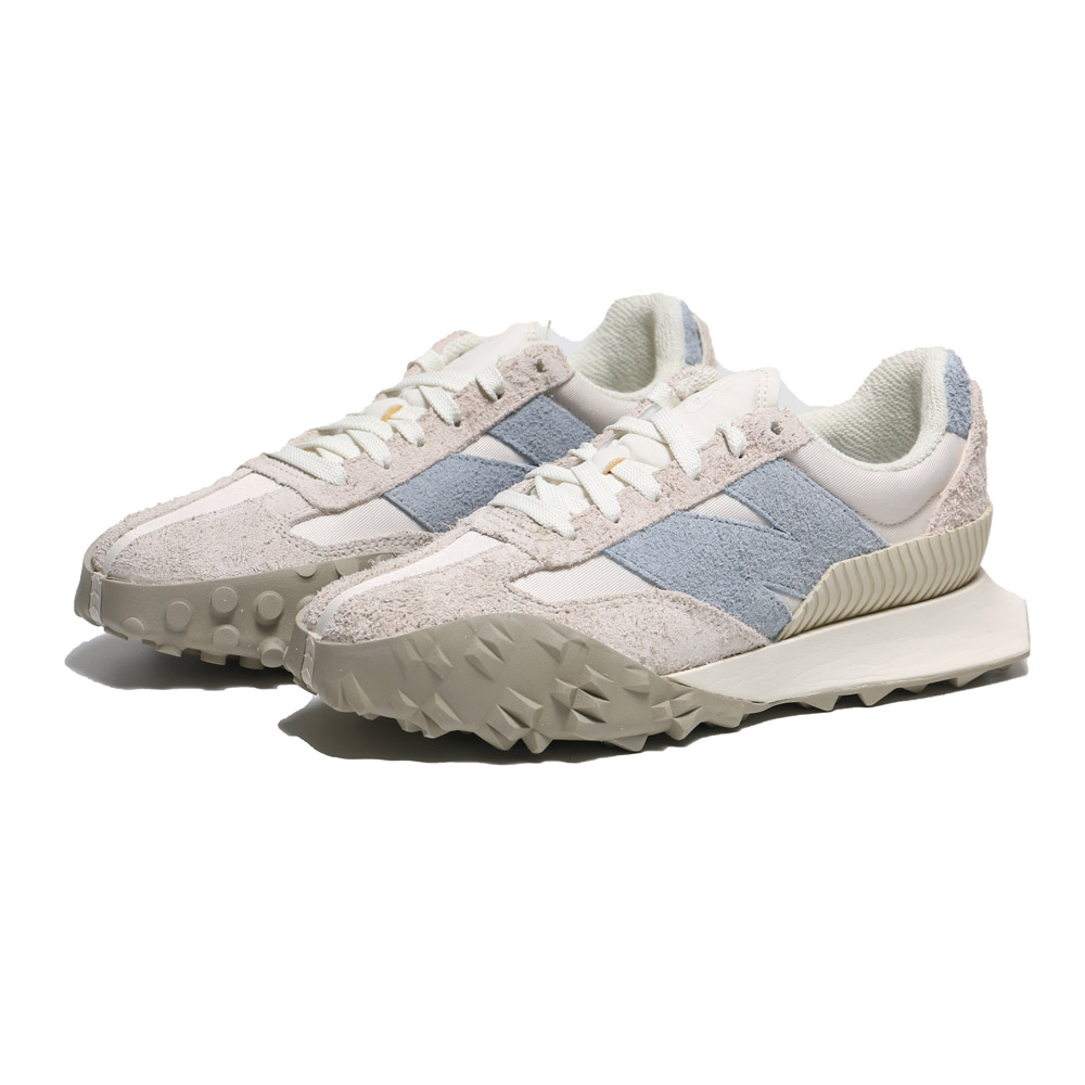 NEW BALANCE 休閒鞋 NB XC72 復古 白麂皮網布 寶寶藍灰LOGO 男女 UXC72TD