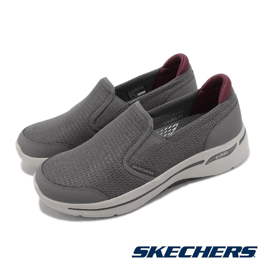 Skechers 休閒鞋 Go Walk Arch Fit-Robust Comfort 男鞋 灰 足弓支撐 健走鞋 216264CCGY