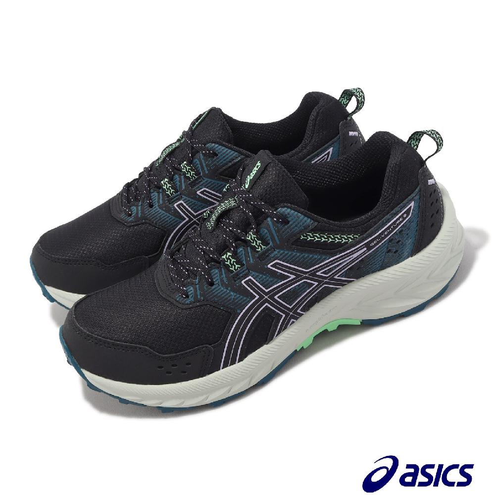 Asics 亞瑟士 越野跑鞋 GEL-Venture 9 D 寬楦 女鞋 黑 紫 運動鞋 戶外 亞瑟膠 1012B314003