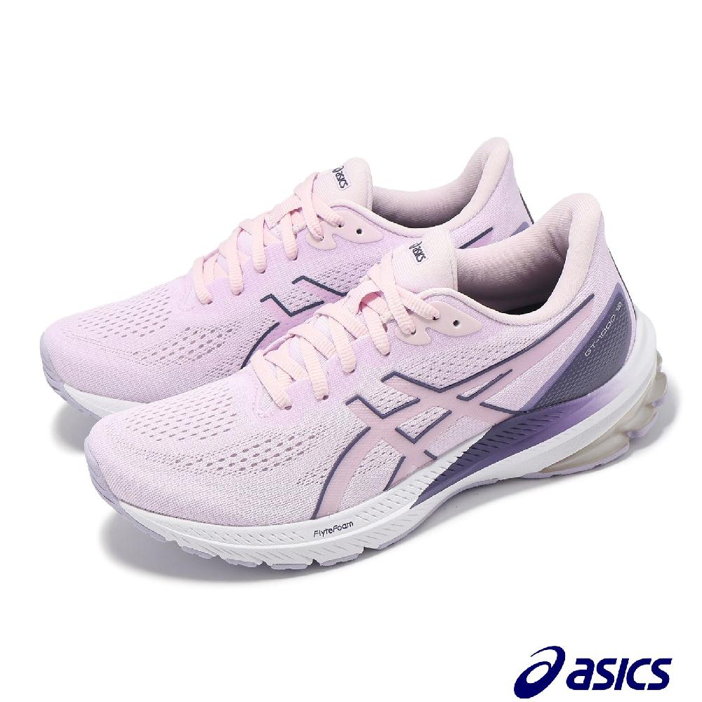 Asics 亞瑟士 慢跑鞋 GT-1000 12 女鞋 粉 紫 支撐 緩衝 亞瑟膠 高耐磨 運動鞋 1012B450701