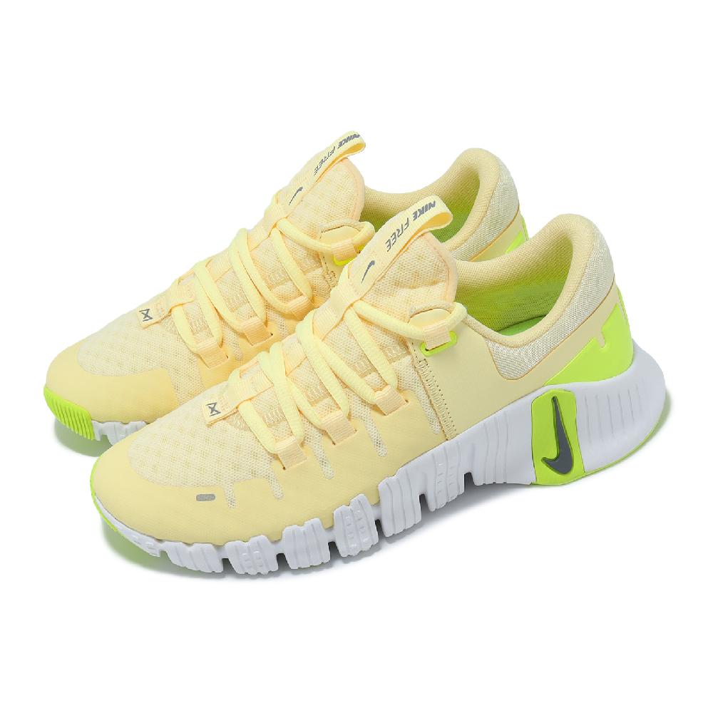 Nike 耐吉 訓練鞋 Wmns Free Metcon 5 女鞋 黃 綠 健身 針織 襪套 運動鞋 DV3950-800