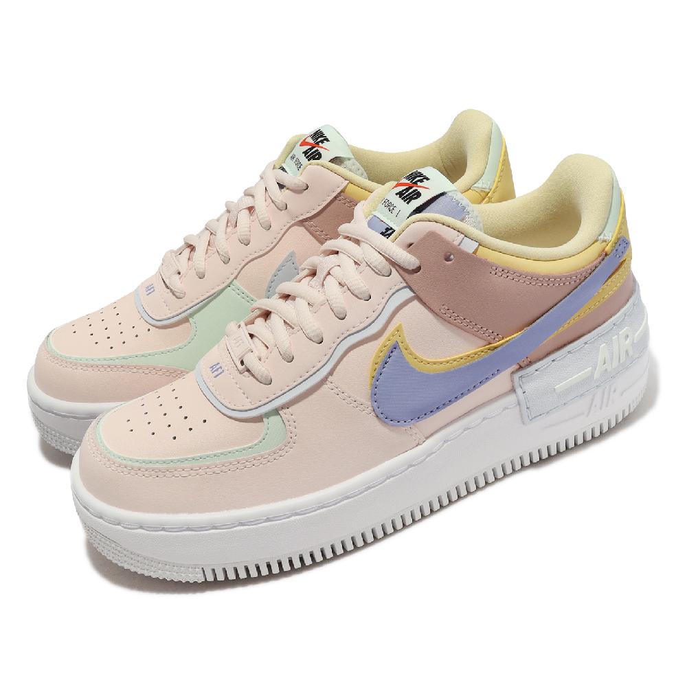 Nike 休閒鞋 Wmns AF1 Shadow 女鞋 粉紅 馬卡龍色 拼接 解構 夏日 厚底 CI0919-600