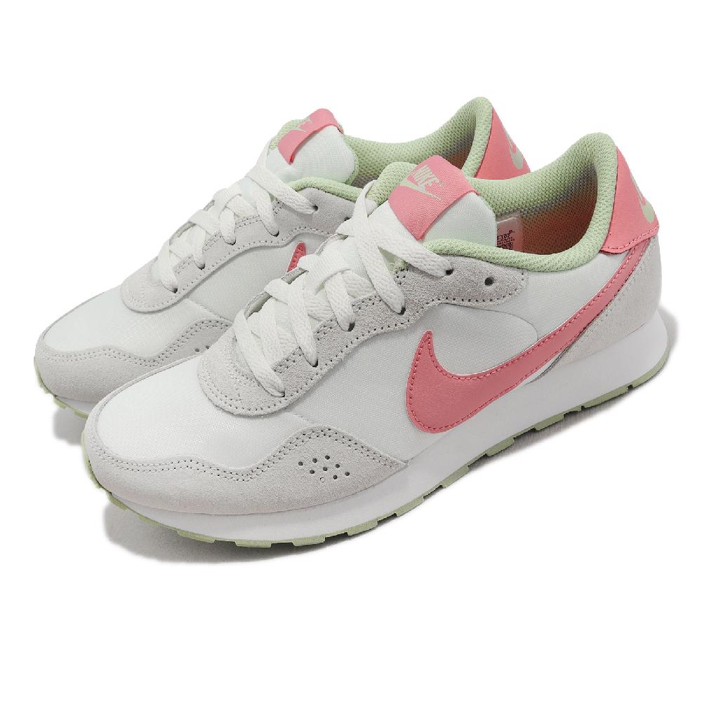 Nike 休閒鞋 MD Valiant GS 大童 女鞋 白 粉紅 麂皮 撞色 運動鞋 CN8558-107