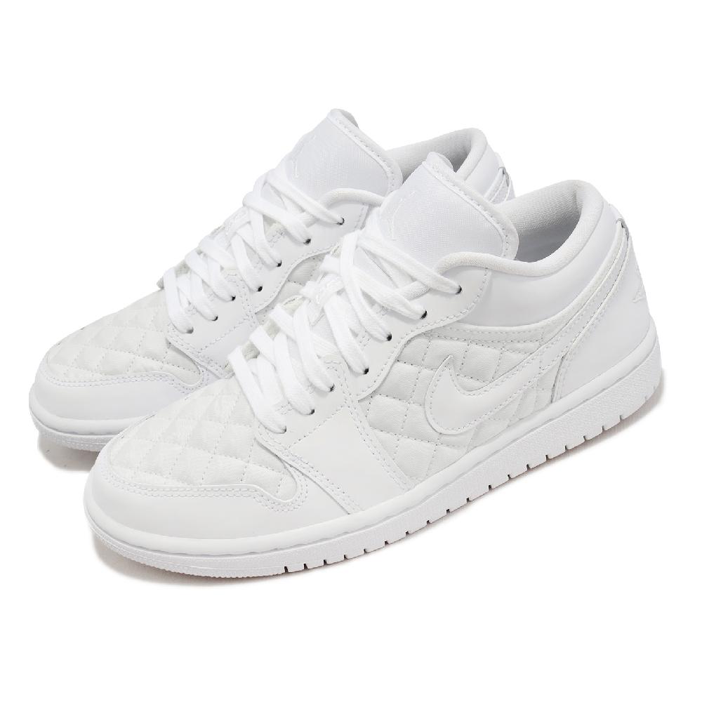 Nike 休閒鞋 Wmns Air Jordan 1 Low Quilted 白 女鞋 小香風 AJ1 菱格紋 DB6480-100