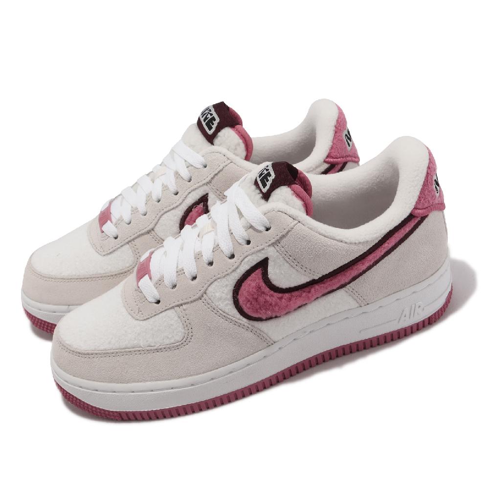Nike Wmns Air Force 1 07 LX 女鞋 男鞋 AF1 米白 粉紅 毛絨 休閒鞋 FB1873-006