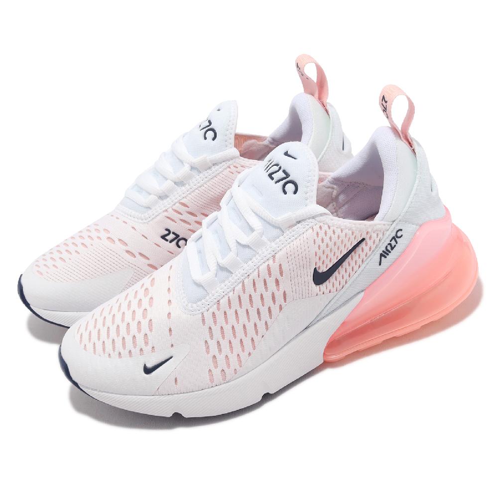 Nike 休閒鞋 Wmns Air Max 270 女鞋 白 粉紅 氣墊 緩震 運動鞋 襪套式 AH6789-110