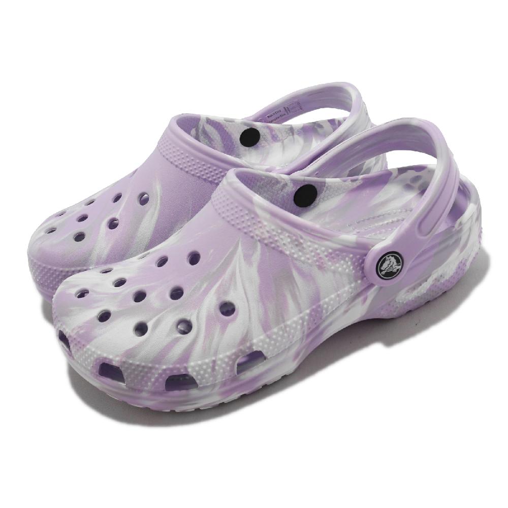 Crocs 洞洞鞋 Classic Marbled Clog 芋頭紫 白 大理石紋 女鞋 布希鞋  2068675PT