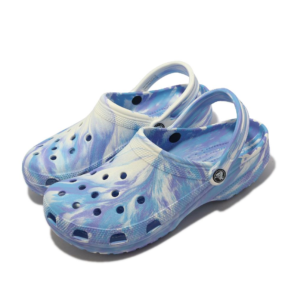 Crocs 布希鞋classic Marbled Clog 藍紫白大理石紋男女鞋洞洞鞋卡駱馳fk Pchome 24h購物