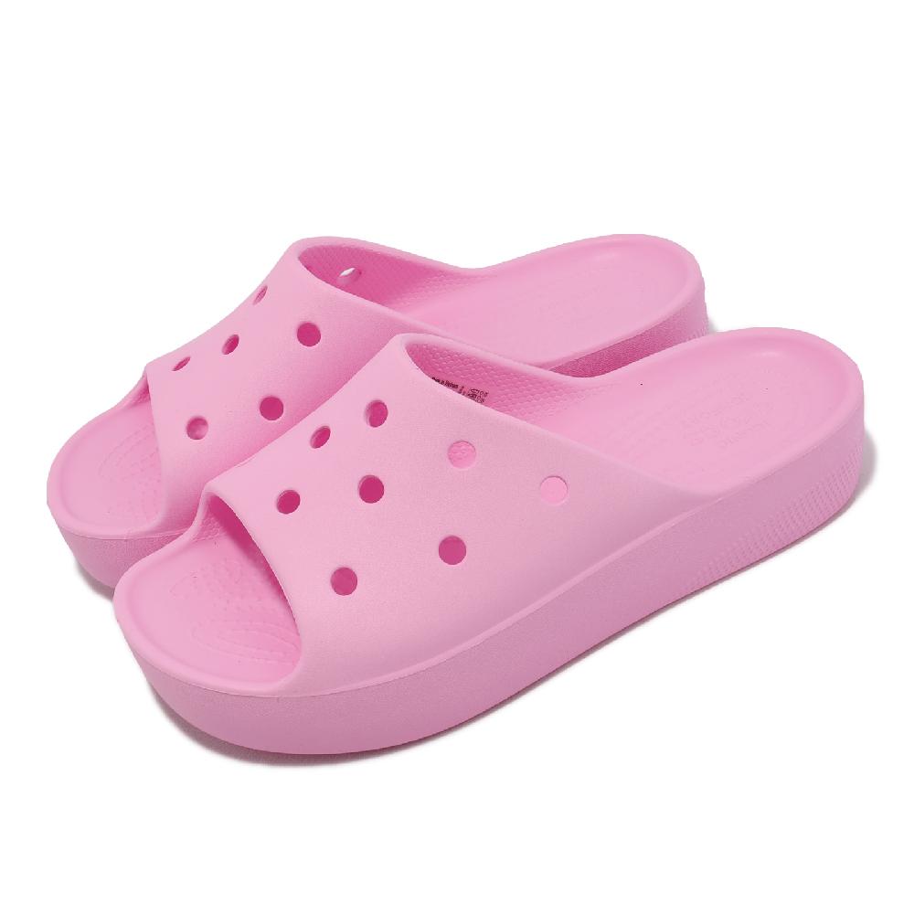 Crocs 拖鞋 Classic Platform Slide 女鞋 粉 紅鶴色 雲朵涼拖 厚底 卡駱馳 2081806S0