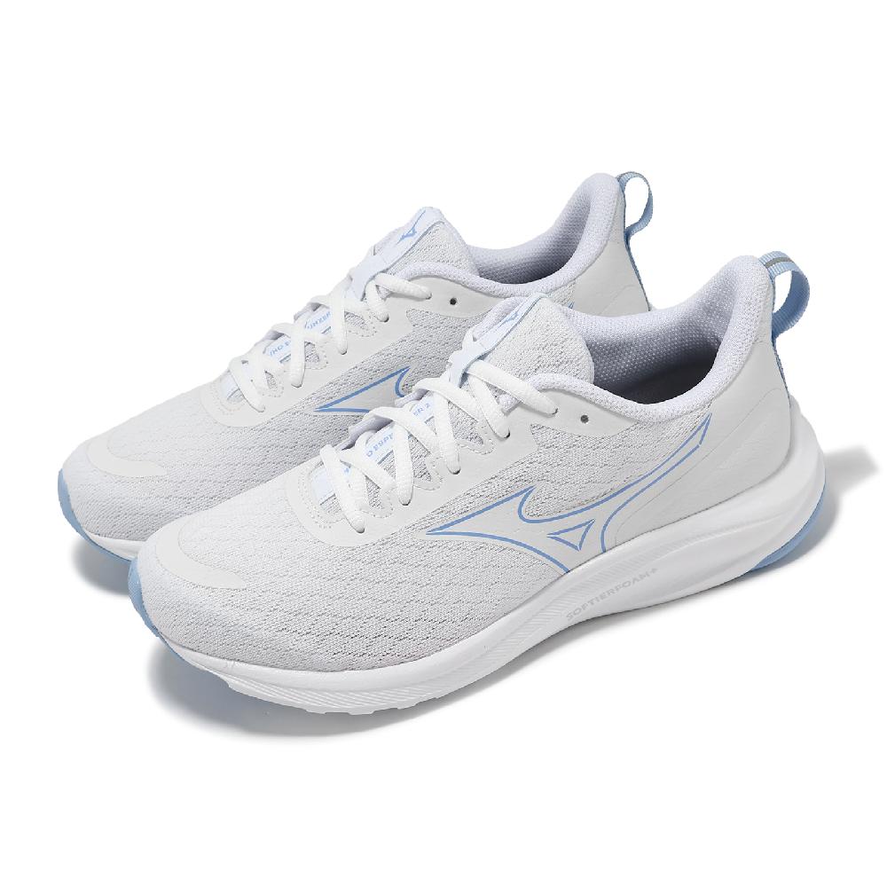 Mizuno 美津濃 慢跑鞋 Esperunzer 2 女鞋 超寬楦 白 藍 網布 透氣 緩衝 運動鞋 K1GA2445-21