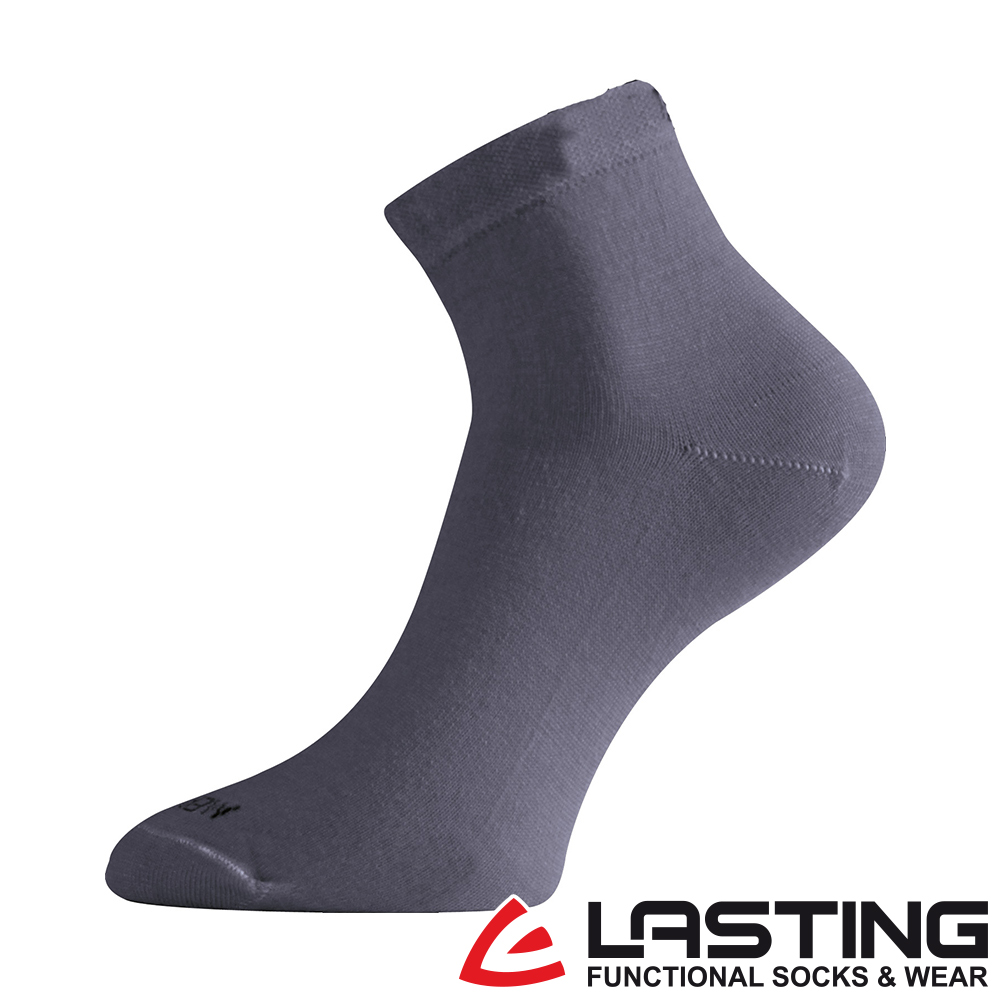 【LASTING 捷克】女款羊毛短襪 (LT-WAS 灰/透氣/舒適/保暖/排汗/美麗諾)