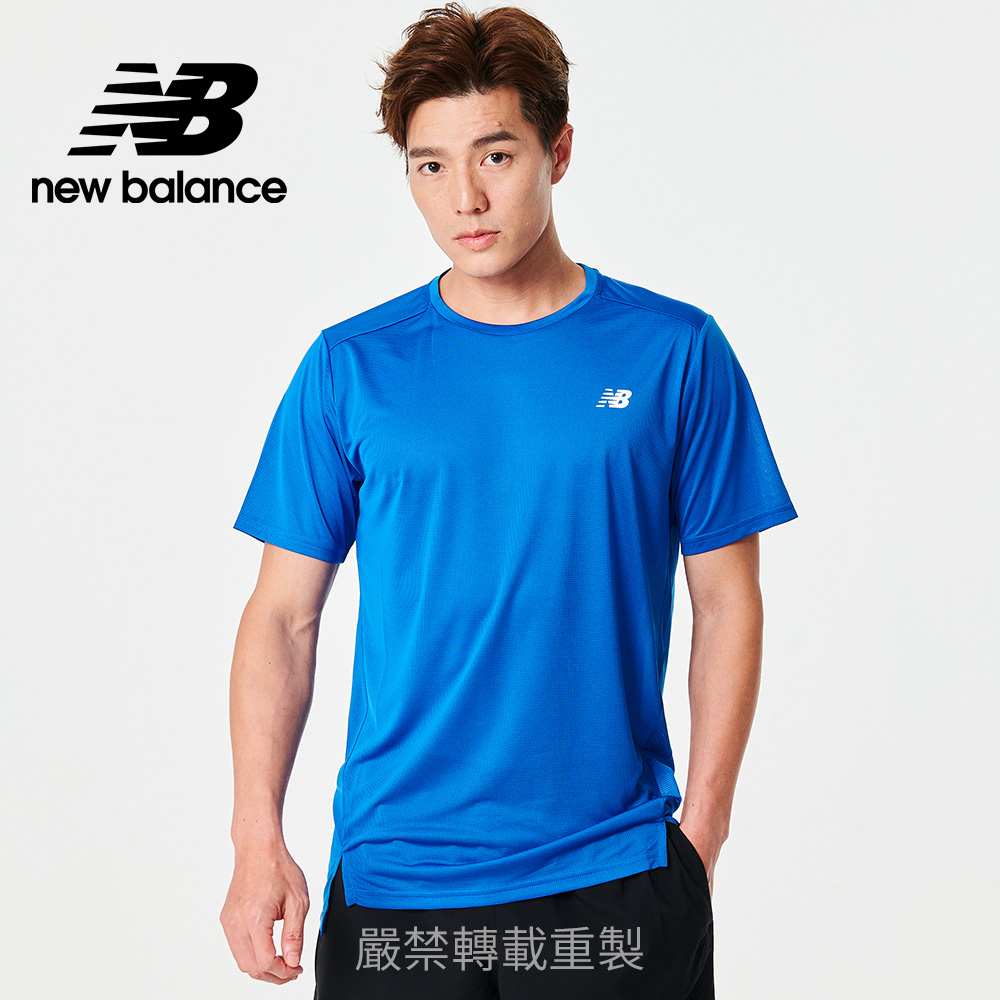 [New Balance短袖上衣_男性_藍色_AMT23222CO