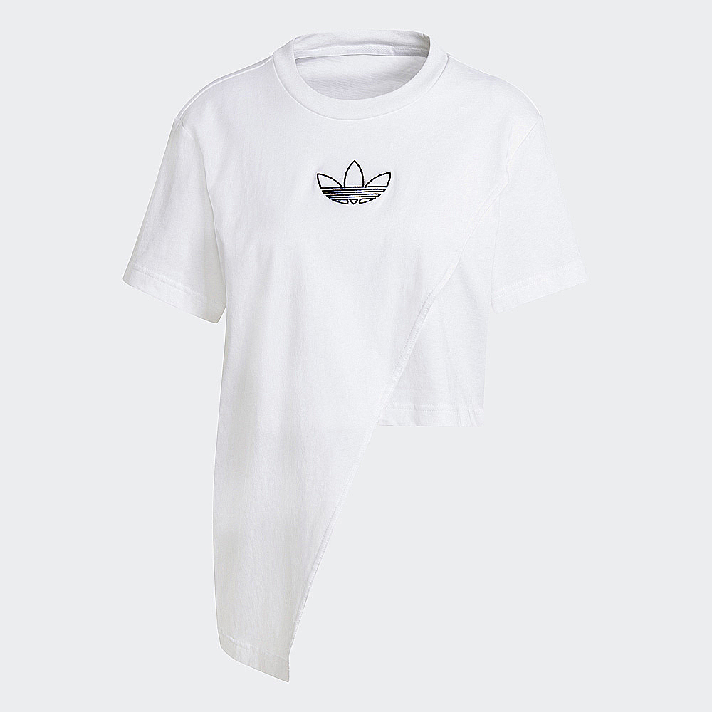 Adidas ORIGINALS BELLISTA 女裝短袖T恤休閒不對稱下擺寬鬆棉白【運動世界】GN3159 | adidas |  Yahoo奇摩購物中心