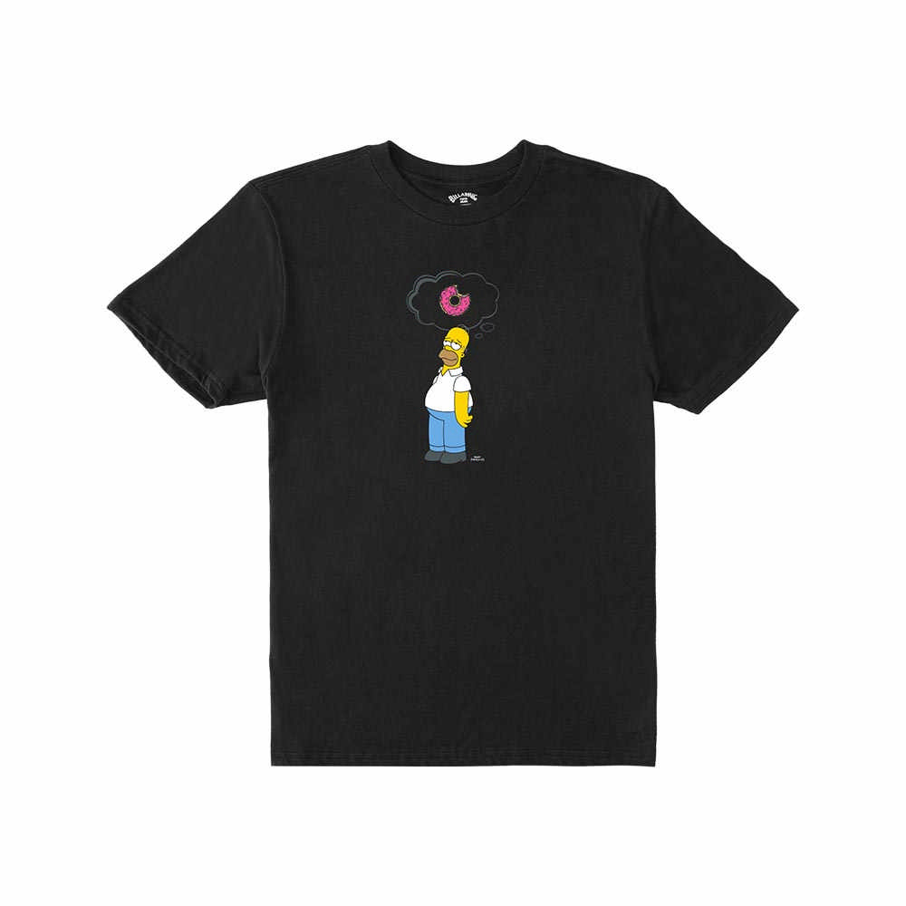 【BILLABONG】男 SIMPSONS DONUT M TEES BLK 短袖T恤 黑-ABYZT01033BLK