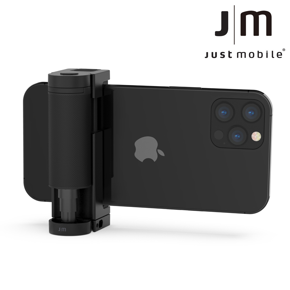 Just Mobile ShutterGrip 2[掌握街拍 2翻轉藍芽拍照握把-霧黑色