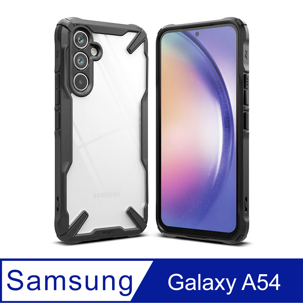 Rearth 三星 Galaxy A54 5G (Ringke Fusion X) 抗震保護殼(黑)