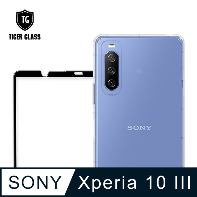 T.G SONY Xperia 10 III 手機保護超值2件組(透明空壓殼+鋼化膜)