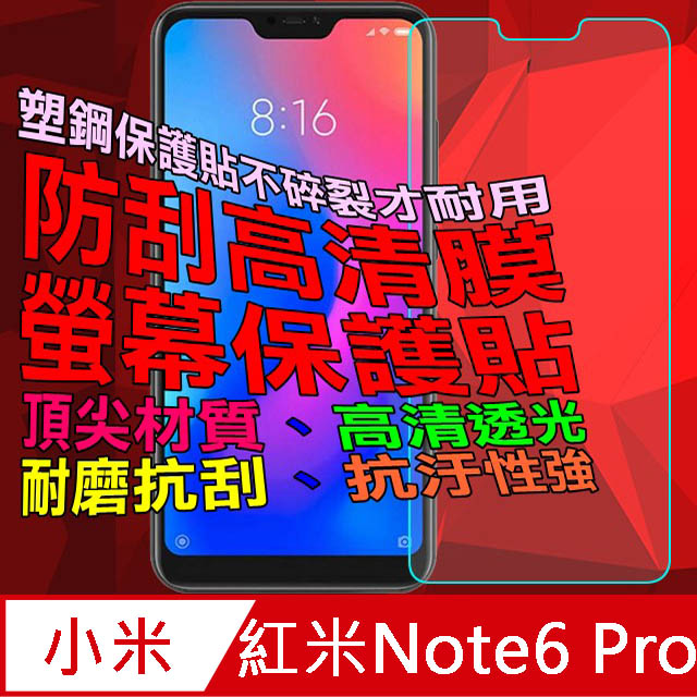 紅米Note6 Pro 防刮高清膜螢幕保護貼