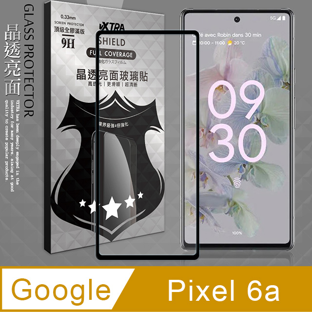 VXTRA 全膠貼合 Google Pixel 6a 滿版疏水疏油9H鋼化頂級玻璃膜(黑)