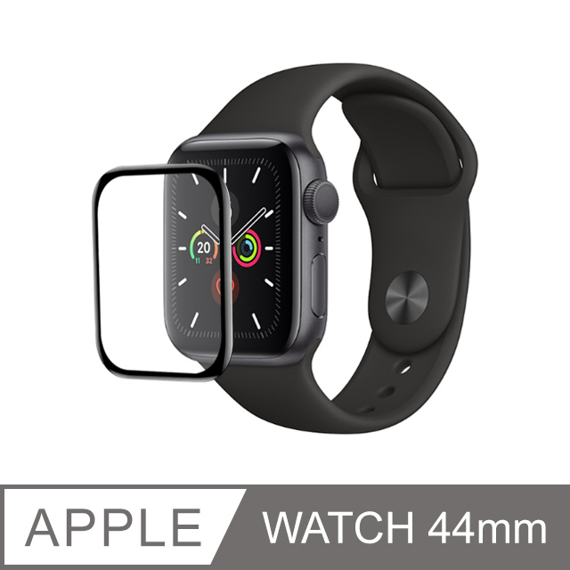 T.G Apple Watch 44mm 3D曲面滿版軟邊鋼化膜(手錶保護貼 玻璃膜 鋼化膜)